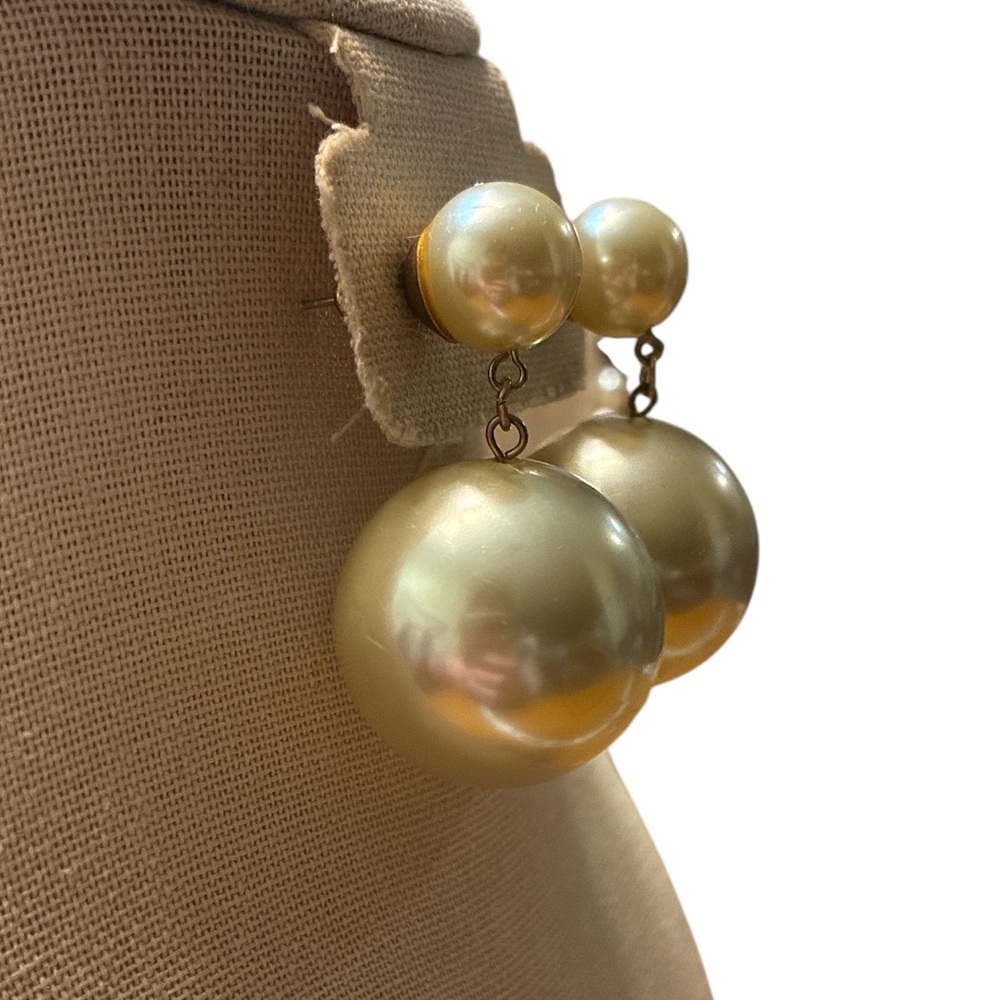 Statement Pearl Drop Earrings - image 2